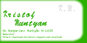 kristof muntyan business card